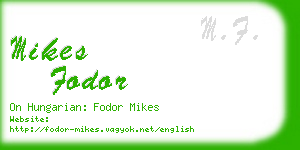 mikes fodor business card